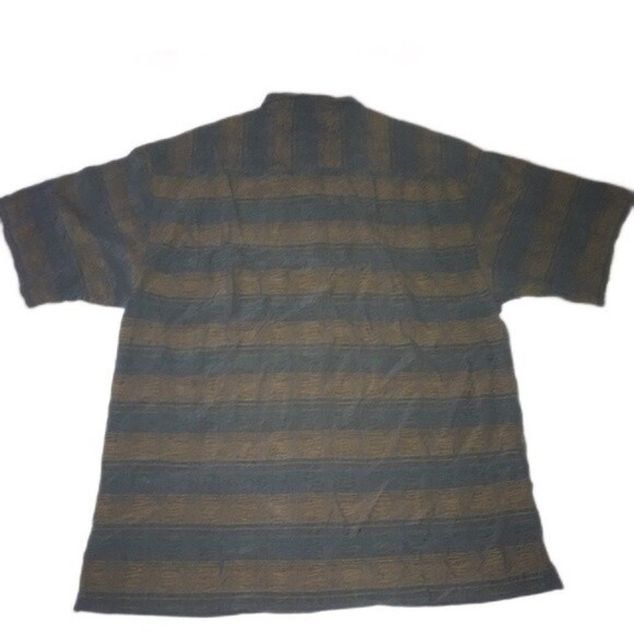 Tommy Bahama Men’s Short Sleeve Button Up Silk Shirt Green/Blue Size Medium - Picture 2 of 5